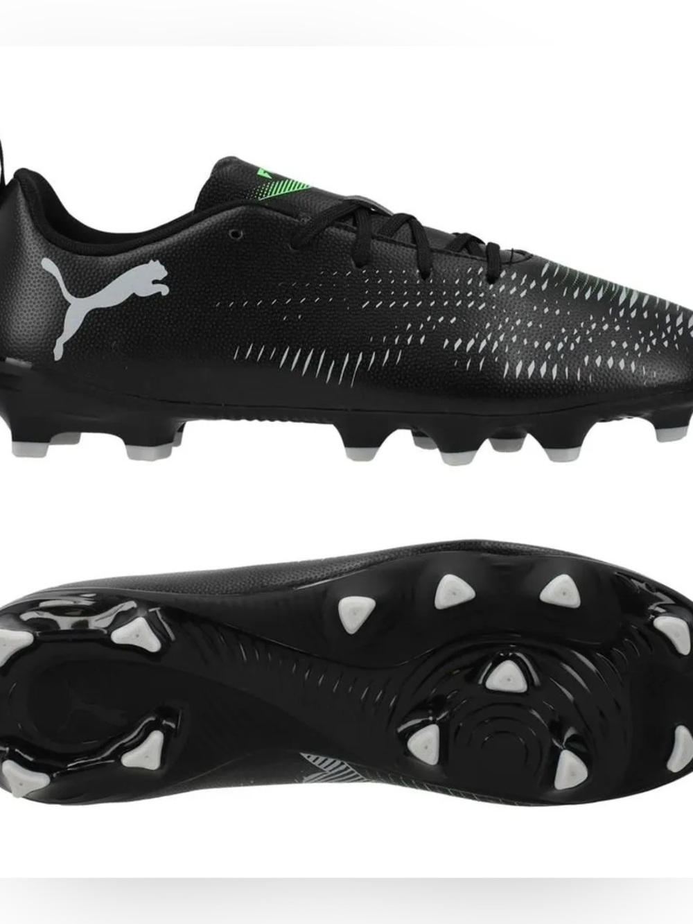 PUMA FUTURE 8 PLAY FG/AG ECLIPSE Soccer Cleats Black Green Mens Size 9.5